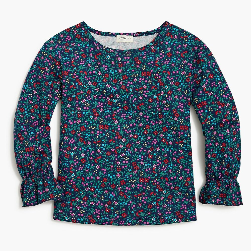 Crewcuts Long-Sleeve Ruffle Top - Girls Size M